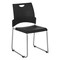 Office Star Products STC Series Sled Base Leg Stack Chair, Black / Silver STC8302C28-3 - alternate 1