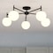 Vaxcel Armitage 32-in W Matte Black Semi Flush Mount Ceiling Light Fixture White Glass Globe Shade C0297 - alternate 4