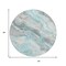 Homeroots 8' Teal Blue And Silver Round Abstract Washable Indoor Outdoor Area Rug 618438 - alternate 3