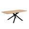 Homeroots 79" Natural and Black Wood and Iron Cross Leg Base Dining Table 631299 - alternate 3