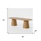 Homeroots 86" Natural Wood Double Pedestal Base Oval Dining Table 720686 - alternate 4