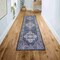 Jonathan Y Didim Boho Gray Medallion Non-Slip Machine-Washable Navy/Light Gray 2 ft. x 8 ft. Runner Rug WSH102B-28 - alternate 5