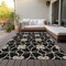 Homeroots 5' X 8' Black And Ivory Geometric Washable Indoor Outdoor Area Rug 613405 - alternate 3