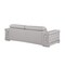 Homeroots 88" Light Gray Top Grain Leather Solid Wood Sofa 720445 - alternate 4