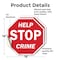 Signmission Help Stop Crime, 18 inch X 18 inch, Vinyl Decal, 2PK OC-D-2PACK-18-72 - alternate 2