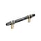 Amerock Carrione 3-3/4 in 96 mm Center-to-Center Marble Black/Golden Champagne Cabinet Pull BP36648MBKBBZ - alternate 1