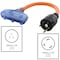 Ac Works Adapter Cord, STW, 5-15R, L5-30P, 1.5 ft., Orange L530W515-018 - alternate 3