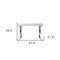 Homeroots 48" White and Silver Wood and Stainless Steel Writing Desk With Two Drawers 543745 - alternate 5