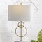 Jonathan Y Haines 26" Modern Circle Marble/Metal LED Table Lamp, Gold JYL1096A - alternate 4