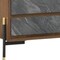 Homeroots Mid Century Walnut and Gray Faux Marble Two Drawer Nightstand 473038 - alternate 4