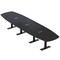 Skutchi Designs Arc Boat Conference Table With Power, 48 in W, 192 in L HAR-ABOT-48X192-T.BK-U999ST19-EBLK - alternate 1