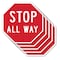 Signmission Stop All Way, 10 inch X 10 inch, Aluminum Metal Signs, 5PK OC-A-5Pack-10-9 - alternate 1