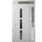 Vdomdoors Front Exterior Prehung Metal-Plastic Door Frosted Glass / MANUX 8112 White Silk / Office Commercial MANUX8112EXD-WS-W32+16-H80+14-LH-I - alternate 1