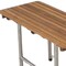 Homeroots 18" X 26" Brown Teak Rectangular Shower Bench 549351 - alternate 3