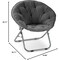 Yssoa Saucer Chair Folding Comfy Moon Chair Faux Fur with Metal Frame Cozy Round Reading Chair for FNCHARFOLDRND30G01 - alternate 4