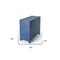 Homeroots 34" Blue Manufactured Wood Four Drawer Chest 389805 - alternate 2