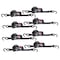 Mytee Products 1in x 12ft Auto Retractable Ratchet Straps with Coated S Hook, 8PK RS112Rx8 - alternate 4