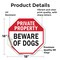 Signmission Private Property Beware of Dogs, 18 Inch X 18 Inch, Vinyl Decal OC-D-18-151 - alternate 4