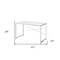 Homeroots 47" White and Silver Writing Desk 491488 - alternate 3