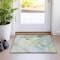 Homeroots 2' X 3' Green Abstract Washable Non Skid Indoor Outdoor Area Rug 559379 - alternate 4