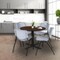 Regency Round Cain Breakroom Table W/ 4 M Stack Chairs, 42 in W, 42 in L, Neo Walnut TB42RNDNW47GY - alternate 5