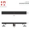 Hydroware Linear Shower Drain, C06 Matte Black, 24 Inches HYD-0007 - alternate 4