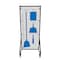 5S Supplies Housekeeping Shadow Board Broom Station V13, Gray / Blue, Kit + Stand HSB-V13-GRAY/BLUE-KIT-STAND - alternate 1
