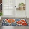 Homeroots 3' X 4' Ivory Orange and Blue Floral Indoor Outdoor Area Rug 527640 - alternate 5