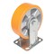 Vestil Polyurethane Rigid Caster 6 In. Diameter x 2 In. Width 1212 Lb. Capacity Orange/Silver CST-VE-6X2PUA-R - alternate 3
