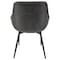 Leisuremod Markley Modern Leather Dining Arm Chair with Metal Legs, Charcoal Black EC26BL - alternate 5