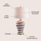 Jonathan Y Joelie 29" Ceramic LED Table Lamp, Brown/White JYL3016B - alternate 4