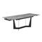 Homeroots 94" Gray and Black Ceramic and Steel Self-Storing Leaf Trestle Base Extendable Dining Table 544709 - alternate 6