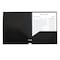 C-Line Products Two-Pocket Heavyweight Poly Portfolio Folder with Three-Hole Punch, Black, 25PK 33931 - alternate 3