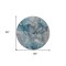Homeroots 8' Teal Blue And Navy Blue Round Abstract Washable Indoor Outdoor Area Rug 581775 - alternate 4