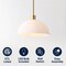 Jonathan Y Solene 11.75" 1-Light Modern Contemporary Adjustable Metal/Glass Dome LED Pendant, Brass Gold/White JYL9565A - alternate 5