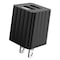 Powerzone Dual USB Wall Charger, Black KL-50210A - alternate 1