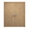 Sartodoors Interior Solid French Double Doors 48 x 80 inches, Ego 5005 Natural Oak, Wood Interior Solid Panel EGO5005DD-SNA-48 - alternate 1