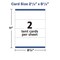 Avery Dennison 2.5 x 8.5" White Tent Card, Pk100 5305 - alternate 7