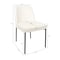 Manhattan Comfort Loft Metal Vegan Leather Side Chair in Ivory - Set of 2 DC1533-3 - alternate 6