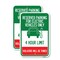Signmission Reserved Parking for Electric Vehicles Only - 4 Hour Li, 12'' X 18'', Heavy Gauge Aluminum, 2PK A-1218-2PACK-23112 - alternate 1