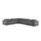 Homeroots Gray Italian Leather Modular L Shaped Eight Piece Corner Sectional With Console 534868 - alternate 1