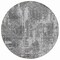 Homeroots 8' Gray And Charcoal Round Geometric Washable Indoor Outdoor Area Rug 594553 - alternate 4
