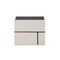 Homeroots 24" X 17" X 20" Cream White And Dark Grey Mdf Nightstand 319116 - alternate 1