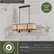 Vaxcel Berens Matte Black Farmhouse Chandelier Island Pendant Light Fixture Rattan Cane H0308 - alternate 3