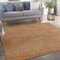 Homeroots 5' Rust And Beige Square Abstract Indoor Outdoor Area Rug 572347 - alternate 2