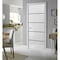 Sartodoors Modern Solid Interior Door with Handle, Planum 0015 White Silk and Aluminum Strips, Single Regural PLANUM0015ID-WS-42 - alternate 6