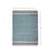 Homeroots 3' X 5' Teal Striped Hand Woven Area Rug With Fringe 557085 - alternate 3