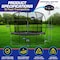 Campior 12ft Pumpkin Trampoline with Luxury Ladder, Basketball Hoop, Inner Enclosure, Family-Friendly Fun RMTRMP123BK - alternate 3