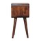Homeroots 20" Brown Solid Wood Square Nightstand 651482 - alternate 10