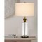 Homeroots 30" Clear Metal Table Lamp With White Empire Shade 524712 - alternate 3